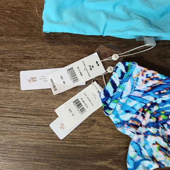PilyQ Blue Bikini Swimsuit Set NWT sz M - Picture 10 of 13